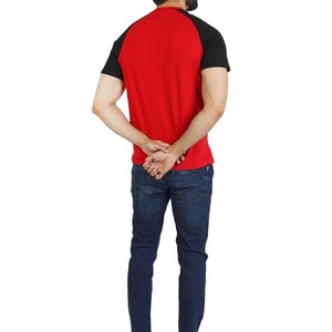 Camiseta Personalizada de Manga Raglán, Color Sólido, Corte Holgado, Cuello Redondo, Manga Corta, Estilo Jersey, Ropa Deportiva Cómoda - Product Image 3