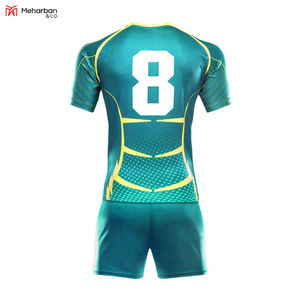 High Quality Full Custom Sublimated Rugby Uniform Printing Rugby Shirts Short Sport Wear wholesale Club Rugby Uniform - Product Image 4