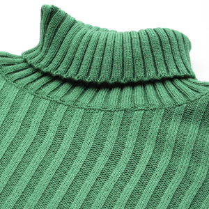 2025 hiver personnalisé Sexy couleur unie haut en coton tricots décontracté femmes pull pour manches longues pull à col roulé - Product Image 5