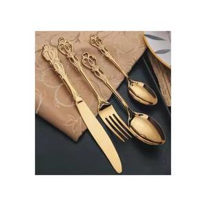 Juego de Cubiertos de Acero Inoxidable con Acabado Espejo, Diseño de Espiral Decorativo de Lujo para Bodas y Restaurantes - Product Image 2