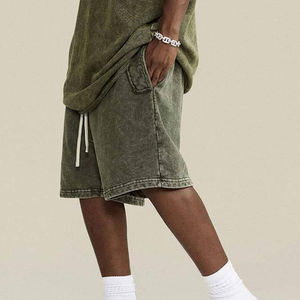 Gran oferta 2025, Color personalizado, lavado ácido, corto, cómodo, informal, 100% tela de algodón, decoración Vintage, diseño liso, corto para Unisex - Product Image 3