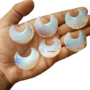 Pierres d'agate naturelle opalite pointes de flèches de chasse en forme de lune de haute qualité pierre précieuse religieuse vente en gros de haute qualité - Product Image 5