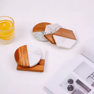 Style classique bois marbre sous-verre tapis napperon plateau ensemble pour maison cuisine Bar fête fabriqué bas prix 5mm en gros - Product Image 4