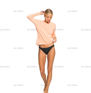 Cheap Factory Price Women Rash Guards Blank Single Color Protective <b>Compression</b> <b>Shirts</b> for Girls and Women with Custom Designing - Product Image 3
