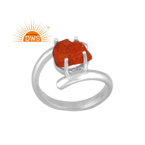 Anillo apilable de piedras preciosas cornalina Natural de plata de ley fina superventas, joyería personalizada para mujer, regalo para ella - Product Image 1