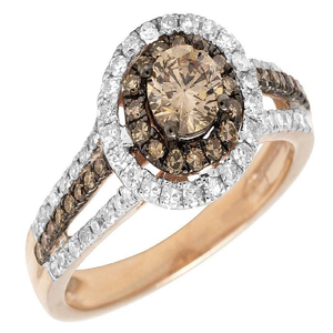 Nuevo clásico Halo Moissanite Diamond Iced Out Jewelry lujo moda compromiso dos tonos 925 anillo de plata para mujeres - Product Image 1