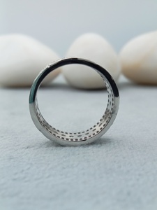 แหวนทองหรูหรา10K 18K สำหรับผู้ชายทันสมัยฮิปฮอปแบบเต็ม VVS เพชรธรรมชาติกลม Baguette เครื่องประดับงานหมั้นคลาสสิกสำหรับงานแต่งงาน - Product Image 4