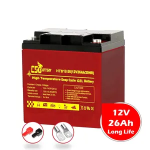 Csbattery Trung Quốc 12V 26Ah tốt nhất có thể sạc lại gel pin-xe điện, xe Golf AVA