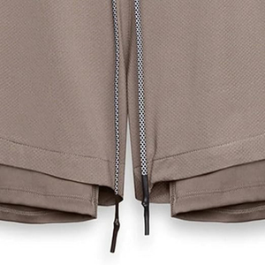 Short de course noir double couche pour homme, pantalon d'entraînement de gymnastique à séchage rapide, sport de plein air, jogging, bermuda pour éruption cutanée - Product Image 6