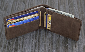 Cartera de Cuero Genuino con Bloqueo para Hombre, Bolsillo Frontal, Tarjetero Minimalista - Product Image 3