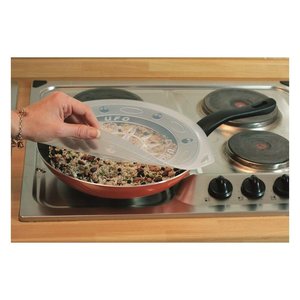 Tapa de Silicona Blanca Translúcida Muy Útil con Ventosa (24cm) Utensilio de Cocina de Silikomart Modelo 72250860062 - Product Image 2