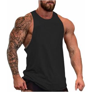 Wholesale 100% Cotton Sleeveless Tank Tops for Men Custom Logo <b>Silk</b> <b>Screen</b> Printing Formal Fitness Sports Gym Use 3D Singlet - Product Image 2