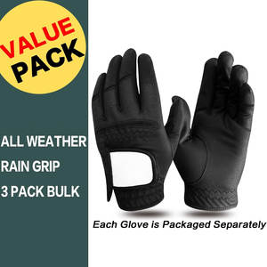 Guantes de golf de piel de oveja para hombre, guante de agarre de lluvia para mano izquierda para golfista diestro, paquete de 3 de piel de oveja, agarre duradero para todo tipo de clima - Product Image 2