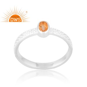 แหวนพลอยซิทรีนธรรมชาติสีเงินสเตอร์ลิง925ดีไซน์ทันสมัยเครื่องประดับออกแบบได้ตามต้องการของขวัญสำหรับผู้หญิงสำหรับผู้หญิงสำหรับเธอ - Product Image 1