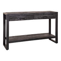 Mangohouten Britt 120 cm Meuble TV Table d'appoint noire