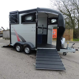 Nouvelle semi-remorque à paroi latérale en acier remorque à essieu pour bétail ou cheval avec remorque de camion à cheval 12R22.5 - Product Image 2