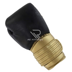 Gants de boxe en cuir personnalisables avec logo pour adultes, fermeture auto-agrippante antidérapante, vêtements de fitness RC personnalisables - Product Image 3