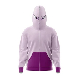 Sudadera con capucha y cremallera de cara completa de algodón personalizada, sudadera con estampado digital, de doble capa Sudadera con capucha, sudadera con capucha y cremallera doble de gran tamaño para hombre - Product Image 1