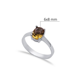 Anillo de sultanita de racimo ovalado de 6x8mm, que cambia de piedra preciosa Color, venta al por mayor turca, Plata de Ley 925 con acabado en rodio, venta al por mayor - Product Image 2