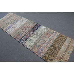 Alfombra de 2.5x8.5 pies, Alfombra Turca, Alfombra Marroquí Azul - Product Image 4