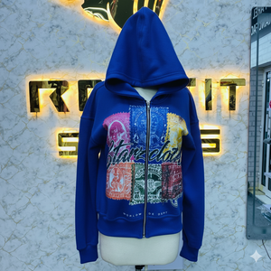 Sweat à capuche unisexe en molleton 100% coton de qualité professionnelle, avec fermeture éclair et impression en relief, prix d'usine abordable - Product Image 1
