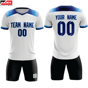 ชุดเสื้อฟุตบอลแบบซับลิเมชั่นสั่งทำพิเศษ INDEX SPORTSWEAR สีขาวเขียว คอวี แขนสั้น สำหรับผู้ใหญ่ ยูนิเซ็กซ์ ระบายเหงื่อได้ดี ทรงสปอร์ต - Product Image 6