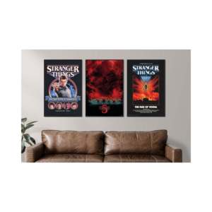 Modern Style Stranger Things Season 5 <b>Poster</b> Set (Set of 3) Wall Decor Paper Art - Product Image 3