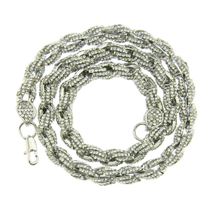 Collar de cadena cubana con incrustaciones de circonitas para mujer, al por mayor, estilo Hip Hop, joyería occidental para damas - Product Image 6