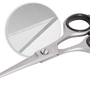 Plastic Handle Stainless Steel Barber <b>Beard</b> & Moustache Scissors with Sharp Blade Tip Thinning Feature and Finger Rest - Product Image 4
