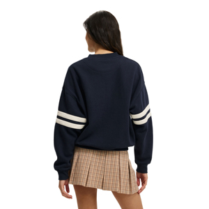 Sweat-shirts à manches longues décontractés pour femmes, personnalisés avec logo OEM, imprimés à l'écran, 100% coton respirant, pour l'hiver - Product Image 4