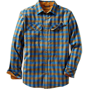 Camisas de franela con botones de gran tamaño de manga larga de algodón informal para hombre a precio de fábrica - Product Image 1