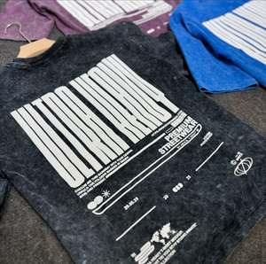 Vente en gros de t-shirt délavé personnalisé de haute qualité pour hommes t-shirt surdimensionné imprimé graphique en coton vintage délavé à l'acide pour hommes - Product Image 4