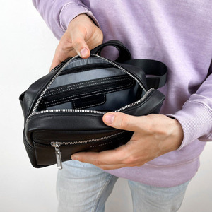 2025กระเป๋าคาดเอวหนังแท้สำหรับผู้ชาย, กระเป๋าคาดอกคาดลำตัวกระเป๋าคาดสะโพกง่ายต่อการพกพา LFP-0003แฟชั่น - Product Image 5