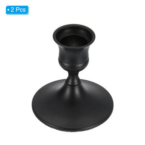 Portavelas con revestimiento de polvo negro de Metal para decoración del hogar, soporte de vela de hierro para decoración del hogar, soporte de vela de lujo - Product Image 2