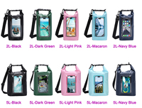 Sac étanche Roll Top Ocean Pack 2L 5L avec poche pour téléphone tactile, sac flottant pour kayak, sac personnalisé avec logo, rangement extérieur
