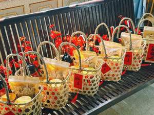 Panier de rangement en bambou naturel tissé à la main, forme carrée, pour bonbons, biscuits, autres cadeaux pour le Ramadan, célébration du Nouvel An - Caryln - Product Image 5