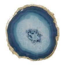 Polished Blue Natural Agate Stone <b>Coasters</b> - Unique Semi-Precious Crystal <b>Drink</b> <b>Coasters</b> for Gifting & Interior Design - Product Image 3