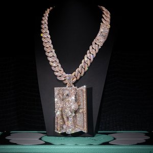 Tùy chỉnh kaws phong cách mặt dây chuyền | 925 Sterling Bạc | Iced ra hip <span class=keywords><strong>hop</strong></span> đồ trang sức với vvs moissanite - Product Image 4