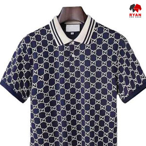 RYAN PRO GEAR Custom Polo Shirts Front Customized Logo Anti-Wrinkle Knitted <b>Viscose</b>/<b>Polyester</b> <b>Fabric</b> Half Sleeve OEM Service - Product Image 3