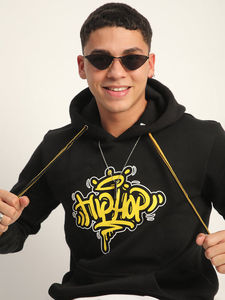 Pull à capuche imprimé de haute qualité en polaire épaisse surdimensionné en vrac personnalisé 450gsm sweat à capuche court grande taille fabriqué au Pakistan - Product Image 4