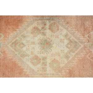 Alfombra bohemia de retazos naranja 1,4X3,1 pies estilo bohemio clásico turco lana viscosa Material látex rectángulo pasillo para cabecera - Product Image 5