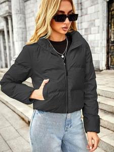Veste matelassée pour femmes, manteau d'hiver rembourré de style, vêtements d'extérieur à fermeture éclair de qualité supérieure - Product Image 5