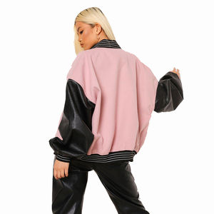 Veste universitaire en coton tricoté de haute qualité pour femmes |   Patch brodé personnalisé pour équipe universitaire, logo brodé, imperméable et coupe-vent - Product Image 2