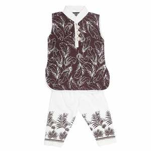 Traje Elegante de 2 Piezas para Bebés Recién Nacidas - Marrón - Product Image 2