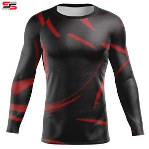Camiseta de compresión con estampado personalizado para hombre, camisetas de manga larga de entrenamiento, camisetas atléticas de secado rápido con músculos, capa Base para baloncesto - Product Image 4