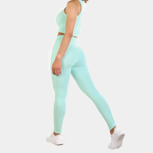 Meilleur prix Leggings pour femmes de taille adulte pour vêtements décontractés pour l'entraînement de gymnastique/Leggings pour femmes en matériau respirant de haute qualité - Product Image 2