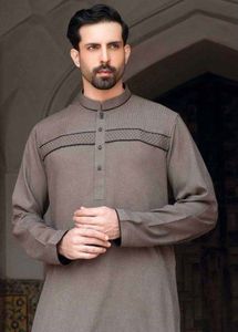 Pijama de Kurta para hombres, diseño bordado, diseño indio y paquistaní, Salwar, Kameez, Shalwar - Product Image 3