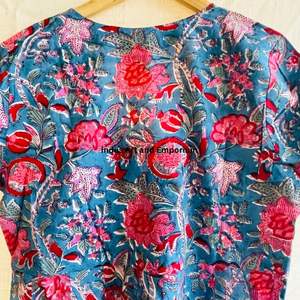 Beautiful floral Cotton Block Printed <b>dress</b> <b>Dress</b> For Casual wear Hand Block Printed <b>Dress</b> - Product Image 2