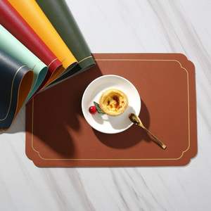 Eco-Friendly Leather <b>Table</b> <b>Mat</b> and Oil proof with Heat Insulation for Home and Hotel Placemat and Pads Best Design - Product Image 1