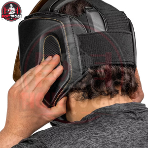 อุปกรณ์ป้องกันศีรษะสำหรับชกมวยแบบเต็มหน้า ทำจากหนัง PU บุกันกระแทก ทนทาน เหมาะสำหรับการฝึกซ้อมและการแข่งขัน สวมใส่สบาย ช่องปากกว้าง - Product Image 3